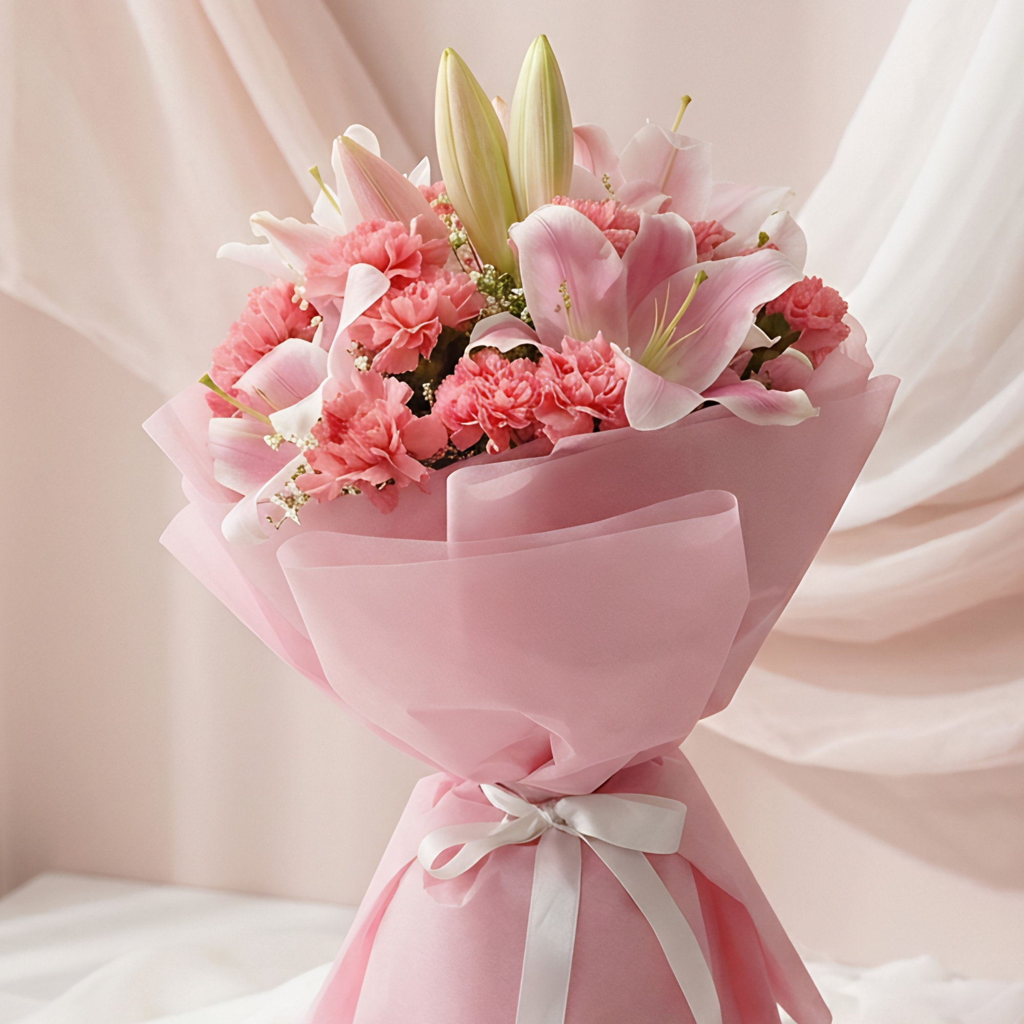Oriental Lilies & Carnation Bouquet