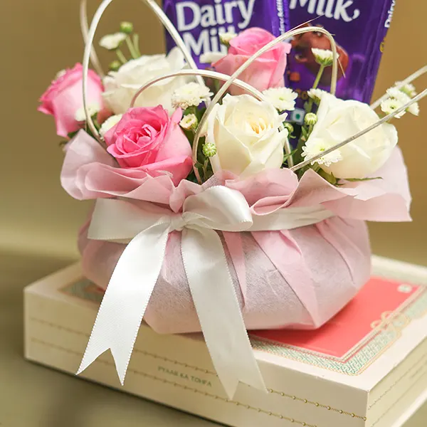 Dairy Milk Rose Vase