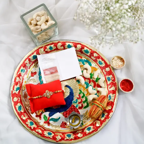 Vibrant Rakhi Cashew Thali