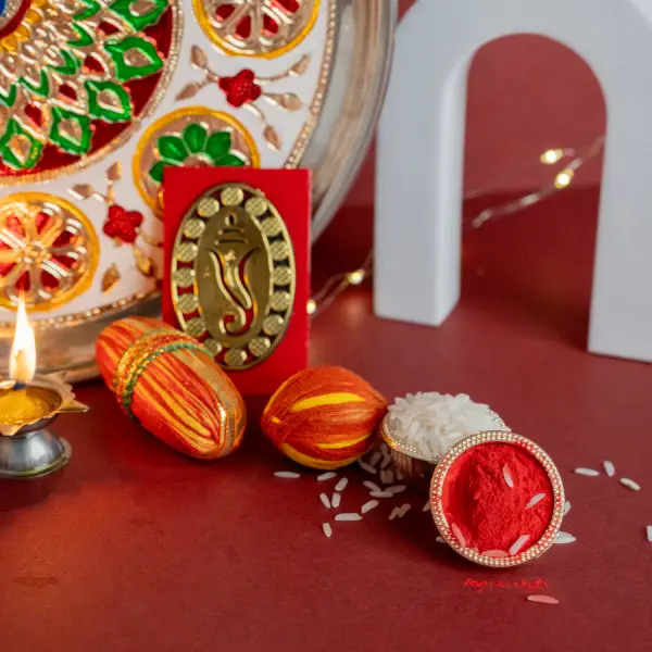 Peacock Thali Joy With Kaju Katli