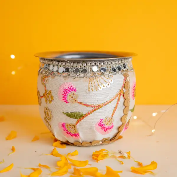 Grey Karwa Chauth Dryfruit Box