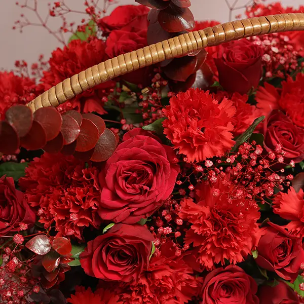 Red Glory Basket with Nut Medley