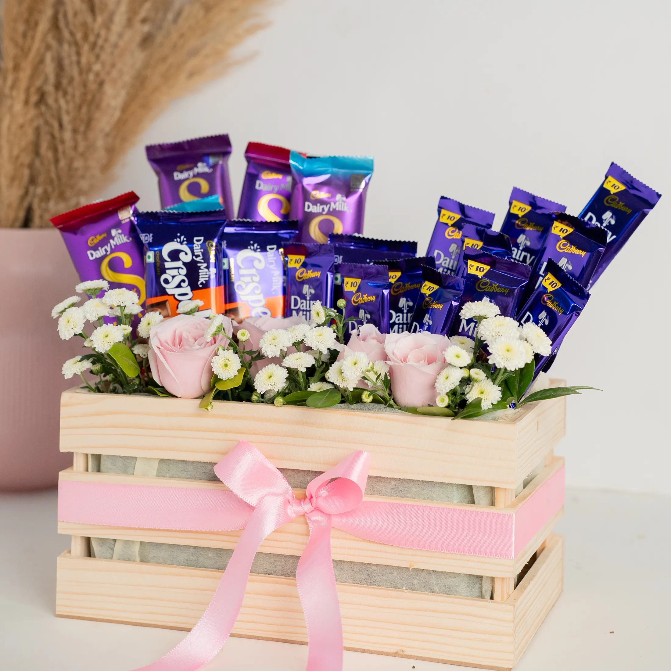 Pink Choco Bloom Basket