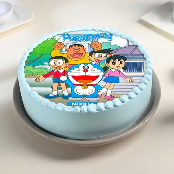 Doraemon Friends Theme Cake
