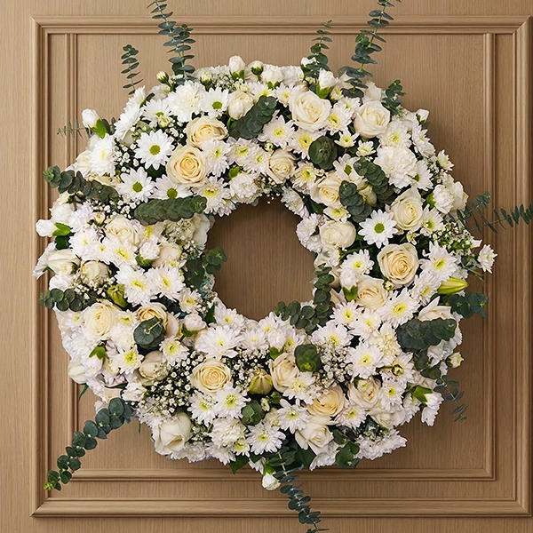 White Floral Wreath