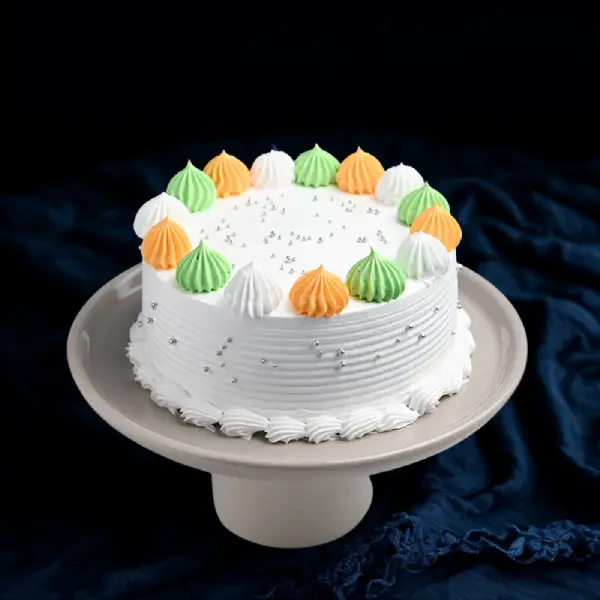 Colorful Indepence Day Vanilla Cake