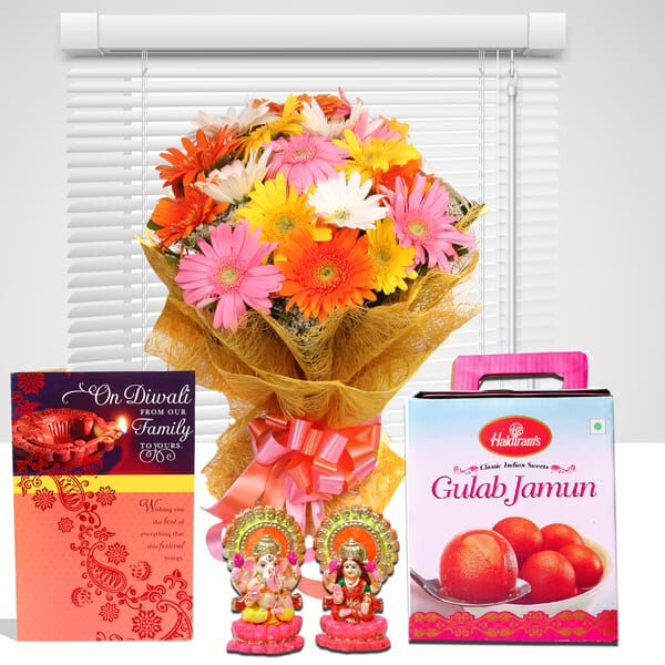 Flowers with Gulab Jamun