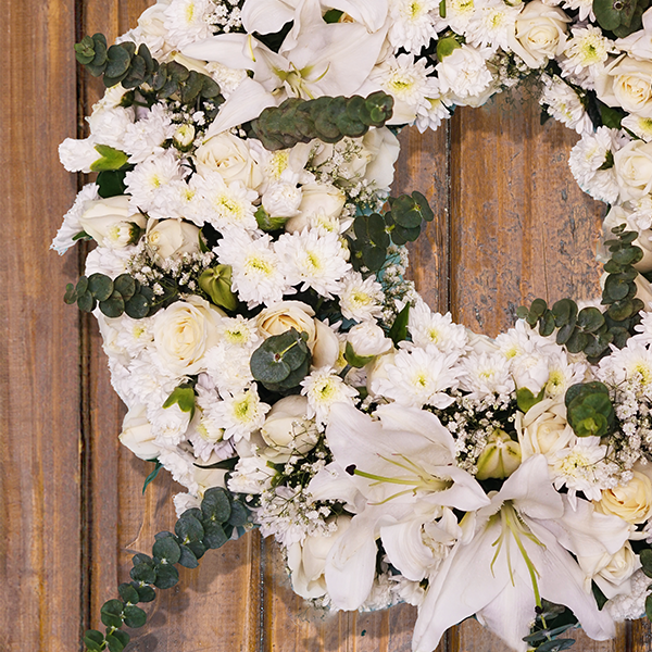 White Floral Wreath