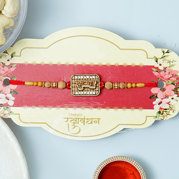 Bead Rakhi with Chocolates and Dry Fruit