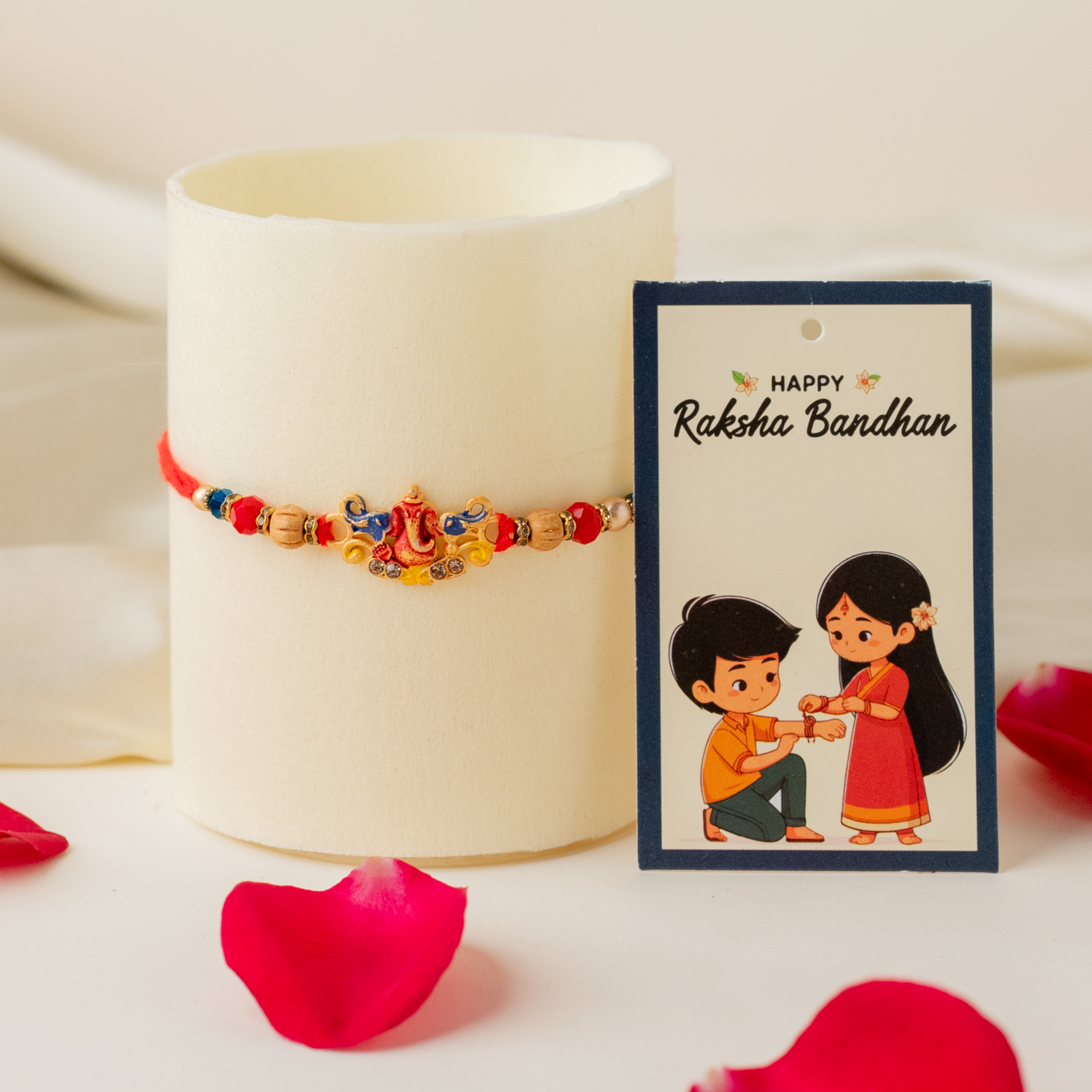 Ganesh Rakhi With 24pcs Rocher Ganesh Rakhi With 24pcs Rocher
