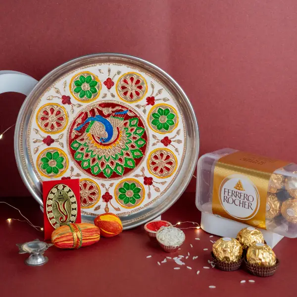 Bhai Dooj Festive Thali With Ferrero