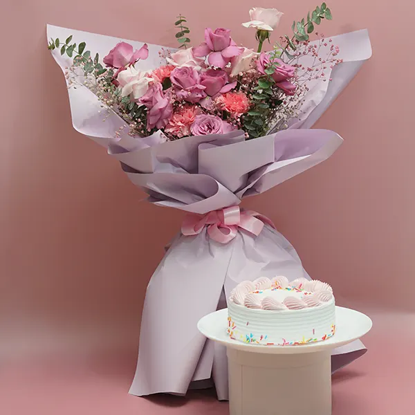 Love in Lavender with Strawberry Cake