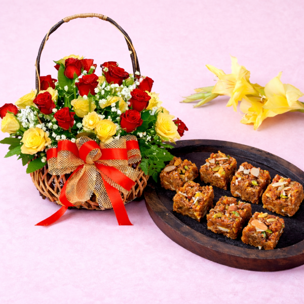 Mother's smile with Sweets