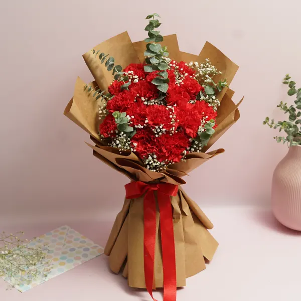 Scarlet Carnation Bouquet