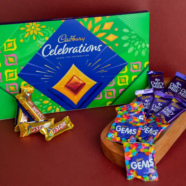 Colorful Thali With Cadbury Celebration