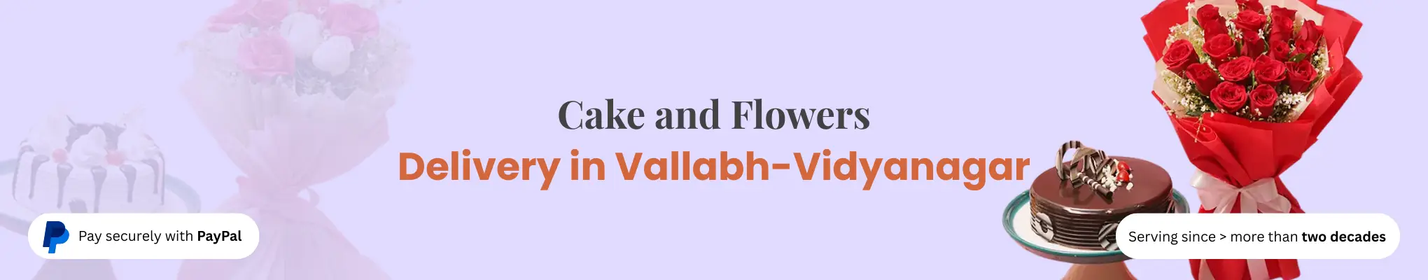 Online Cake and Flowers Delivery in Vallabh Vidyanagar