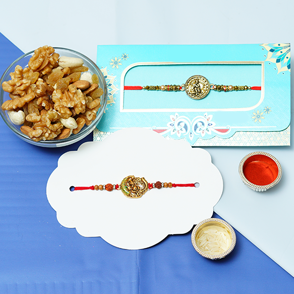 Meenakari Rakhi & Dry Fruits Mini
