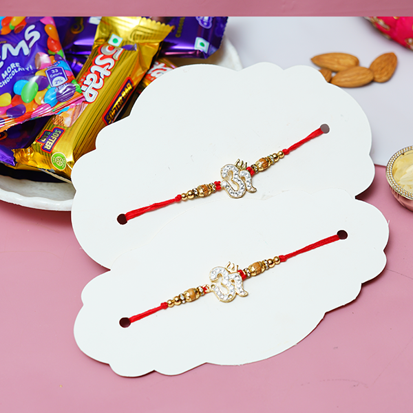 Sacred Bead Rakhi with Designer Dry Fruit Box