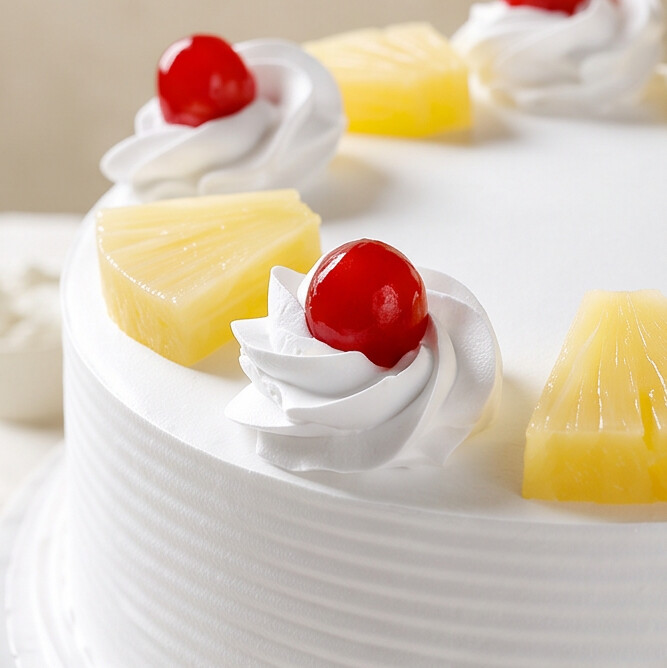 Rich Pineapple Cake Eggless Mini
