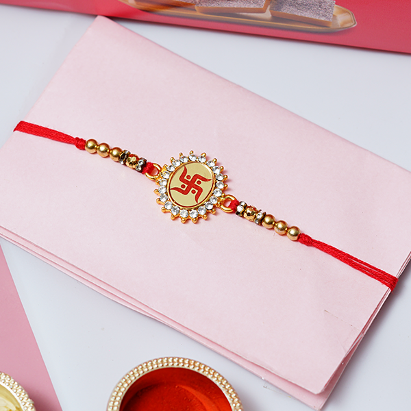 Meenakari Rakhi & Kaju Burfi