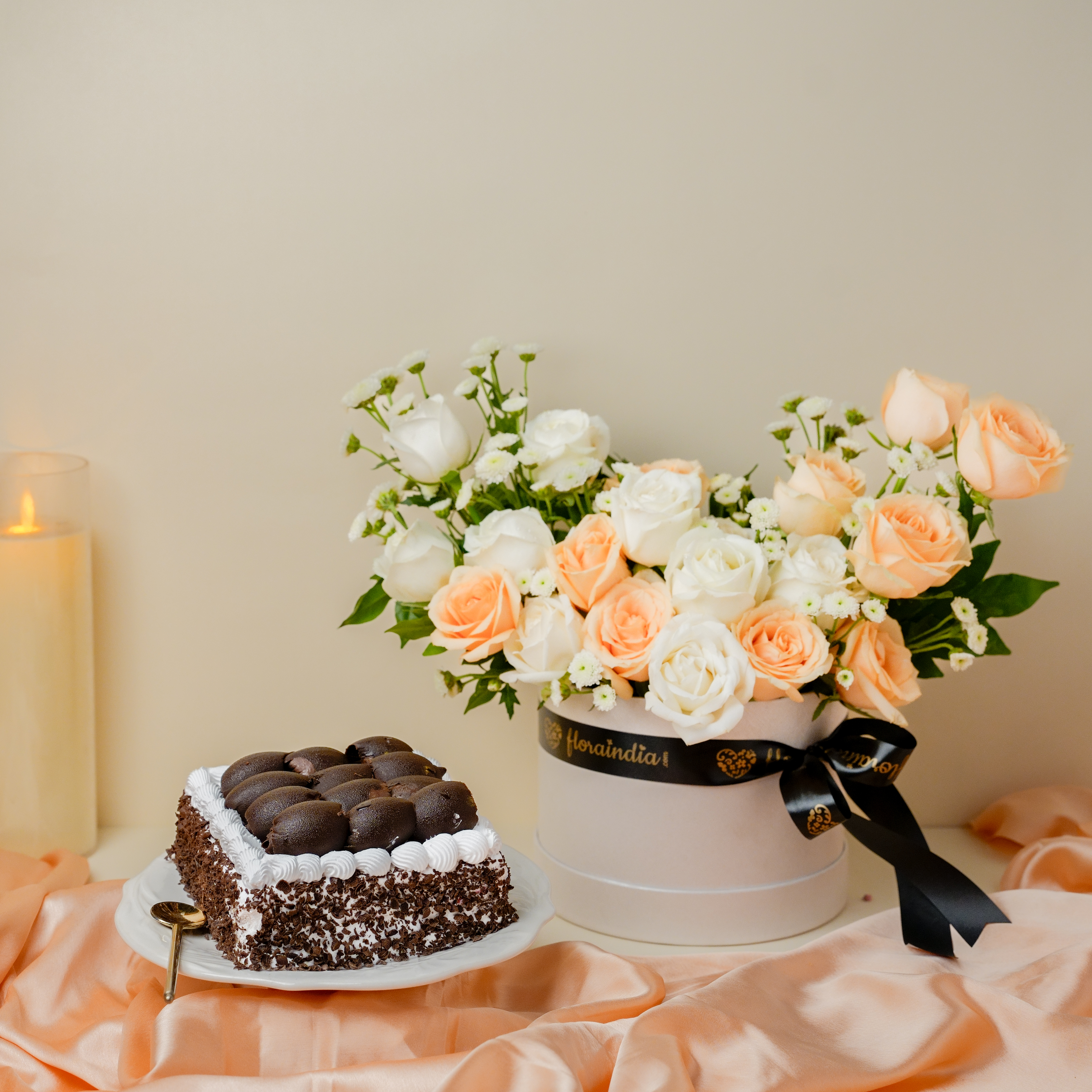 Peach White Rose Harmony
