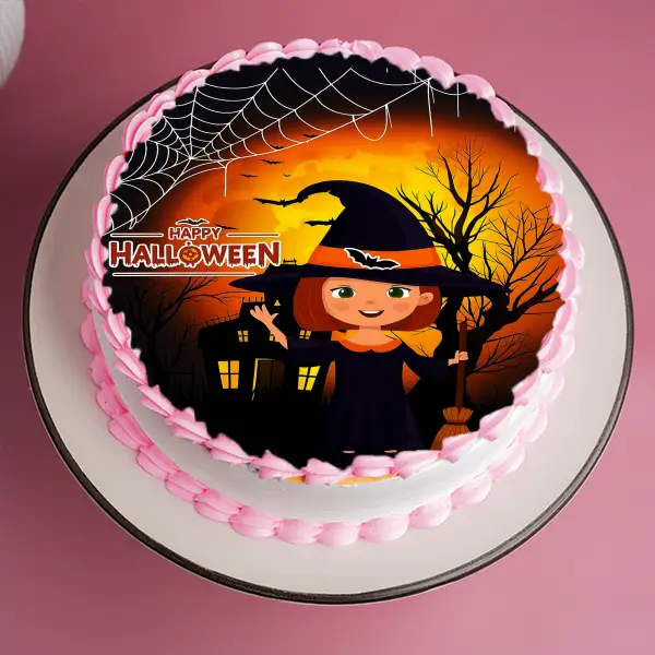 Witchful Halloween Photo Cake
