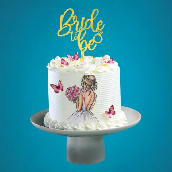 Butterflies N  Bride To Be Cake