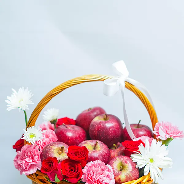 Carnation Apple Basket