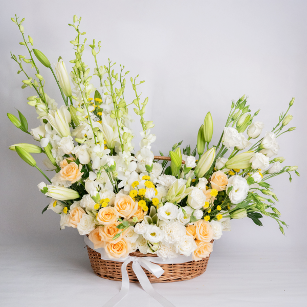 White Serenity Basket