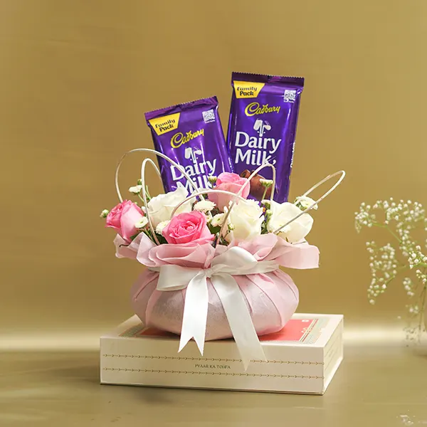 Dairy Milk Rose Vase