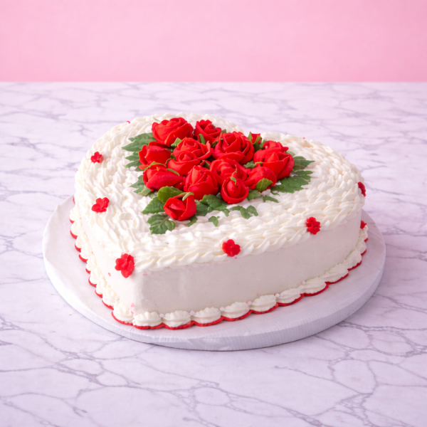 Hugs And Kisses, Sweetheart Cake with Teddy Bear
