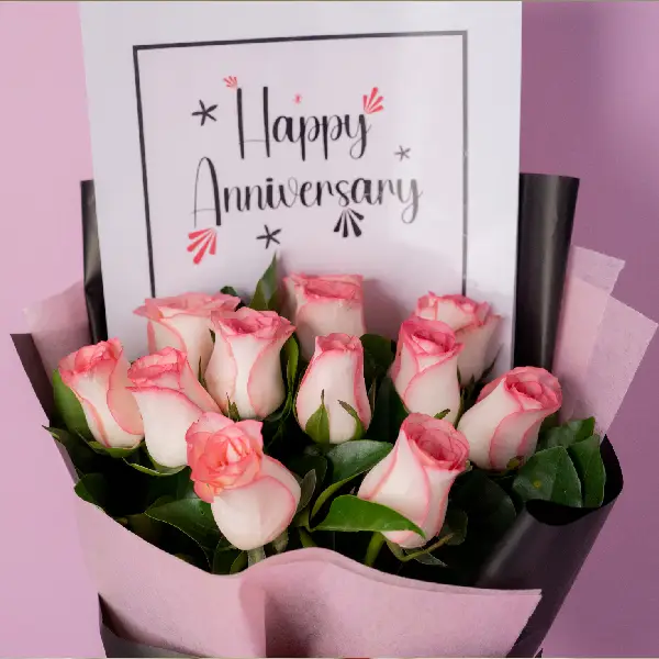 Pink Romance Anniversary Bouquet