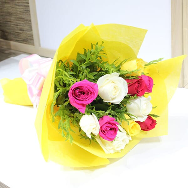 Mixed Colour Roses Bouquet