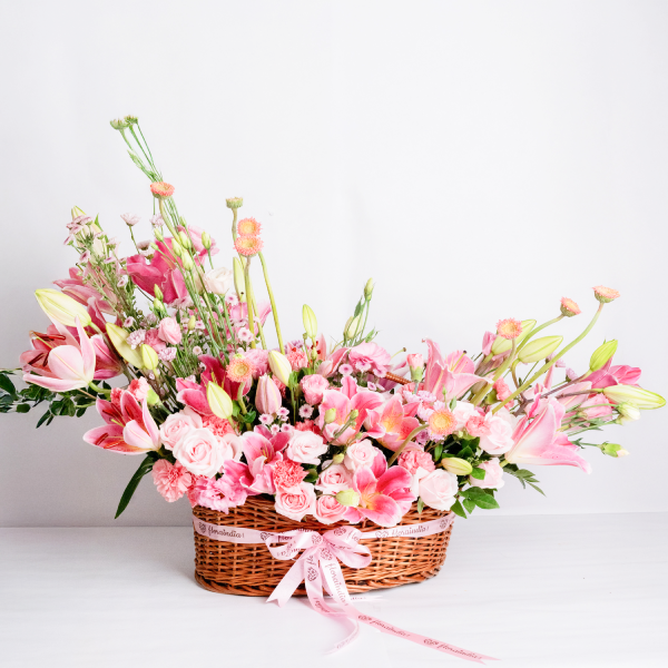 Pink Blossom Basket