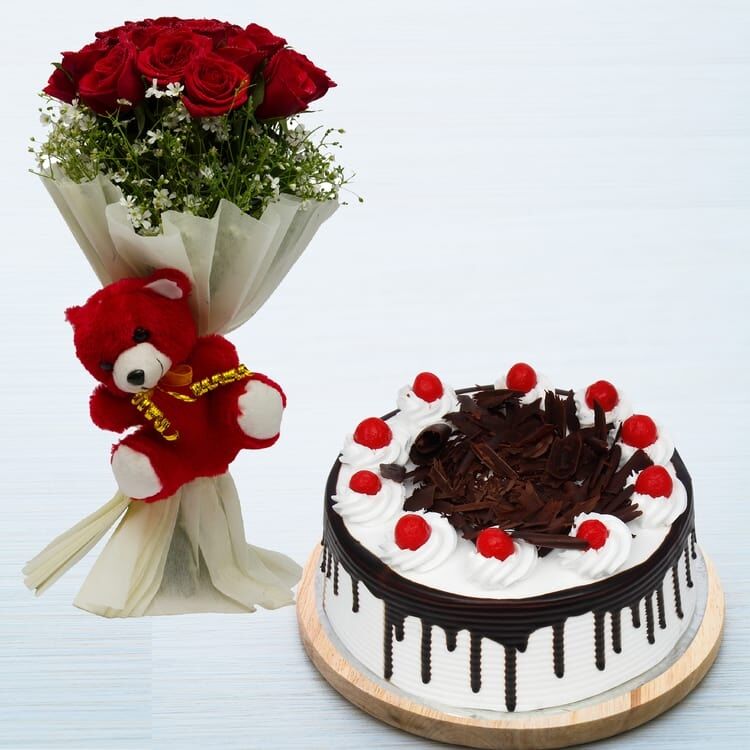Pretty in Red with Black Forest Cake