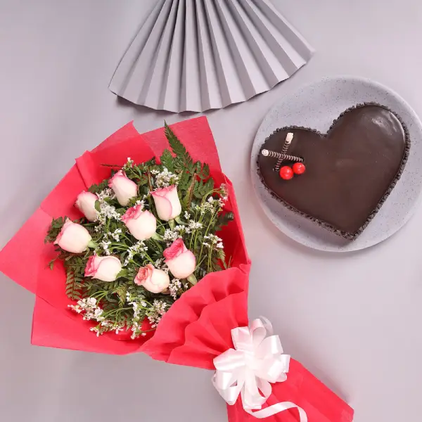 Mesmerizing roses +delicious cake