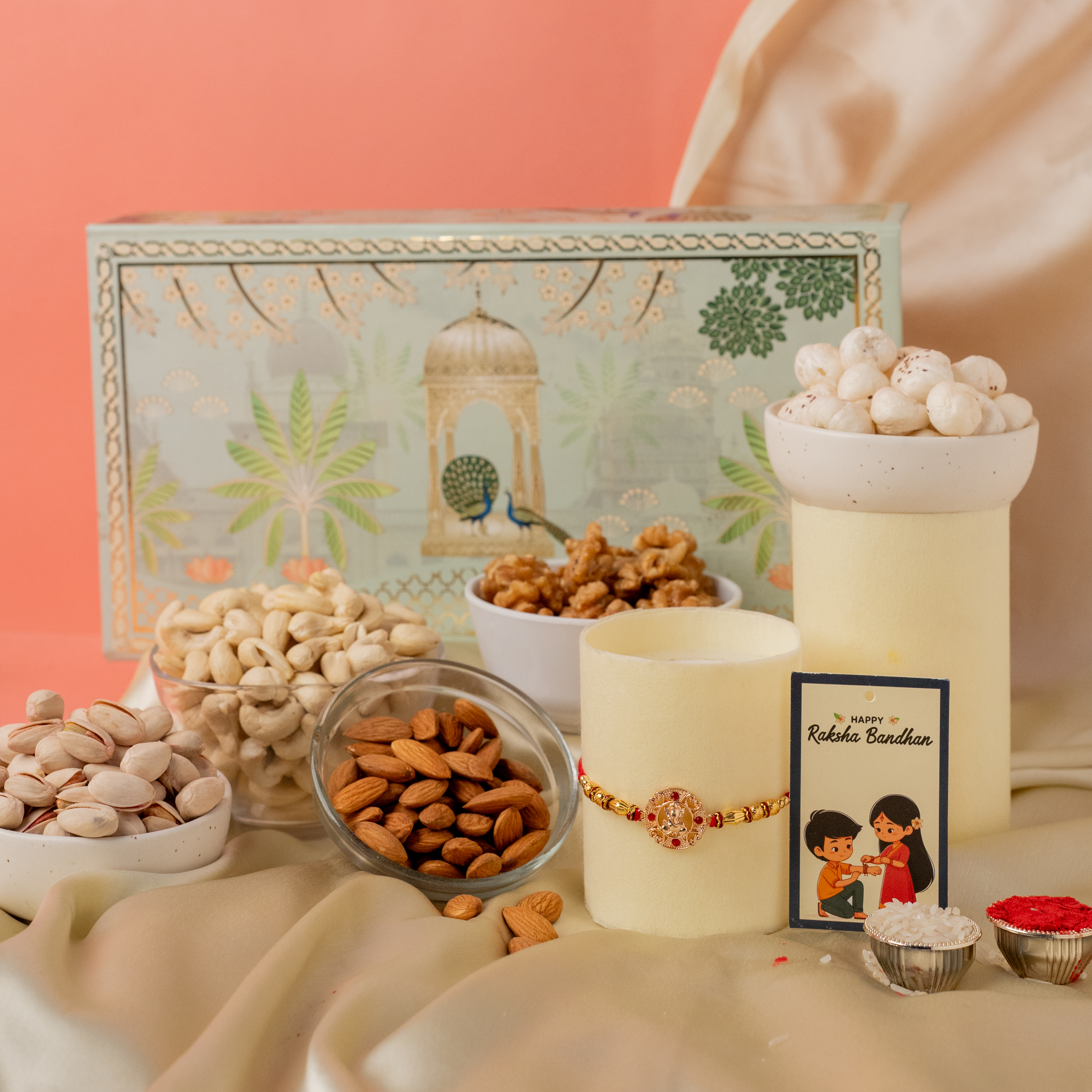 Ganesh Rakhi & Dry Fruits Box