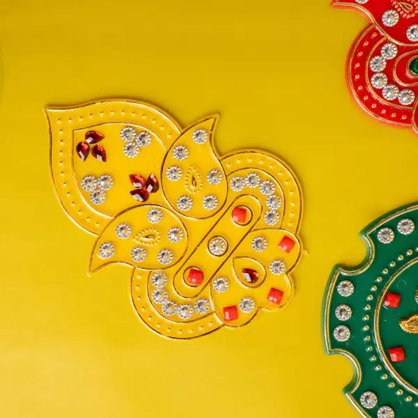 Rangoli Set With Laxmi Ganesh Idol