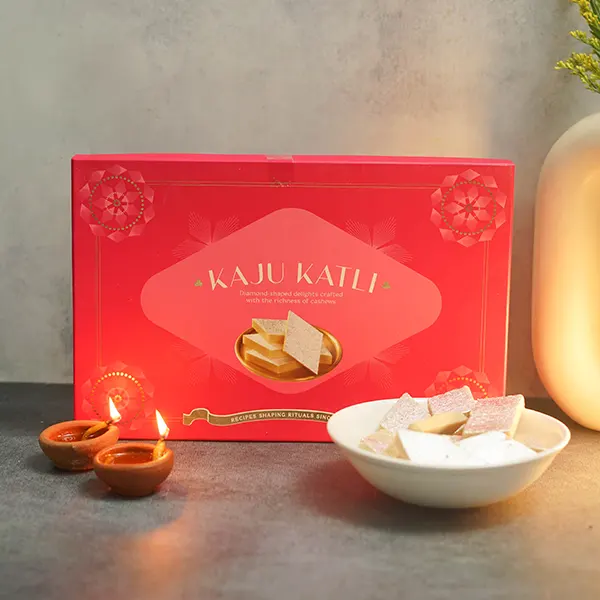 Kaju Katli with Diya