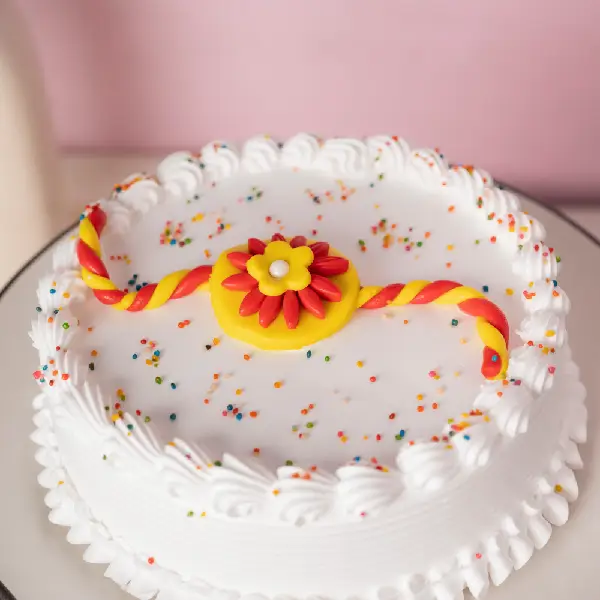 Pure Love Vanilla Rakhi Cake