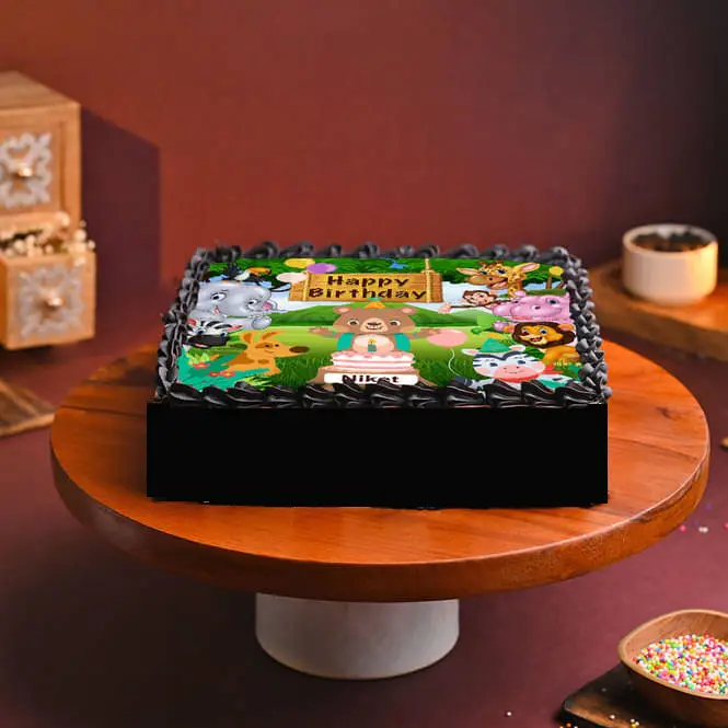 Jungle Theme Bdy Cake