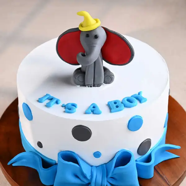 Baby Boy Elephant Cake