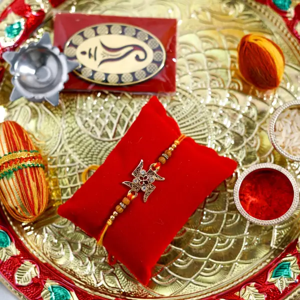 Golden Bliss Rakhi Thali