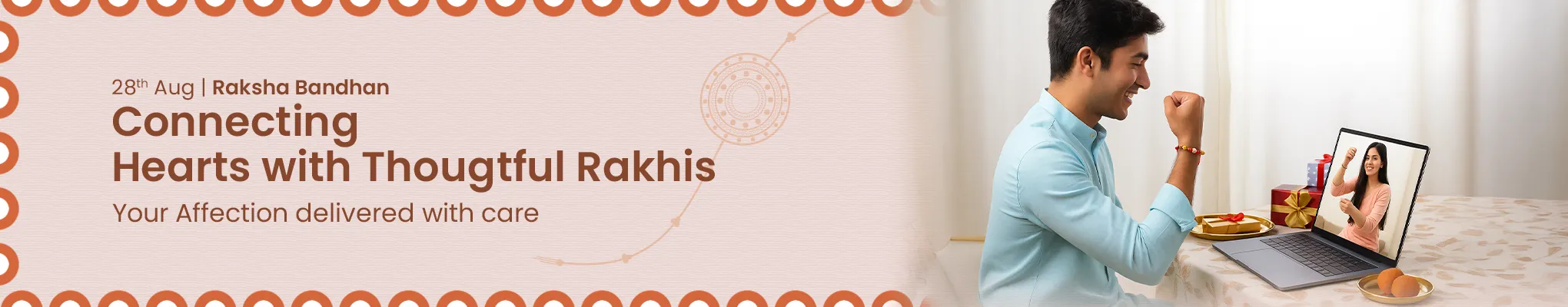 Send Rakhi to India online with beautiful Rakhi combos, Mithai, and dry fruits from Floraindia