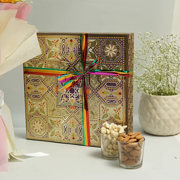 Vibrant Gerberas & Dry Fruits Treat