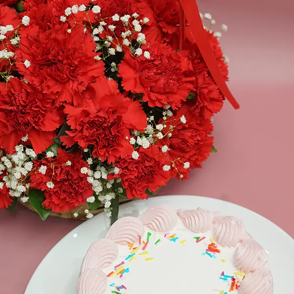 Carnation Basket & Berry Delight