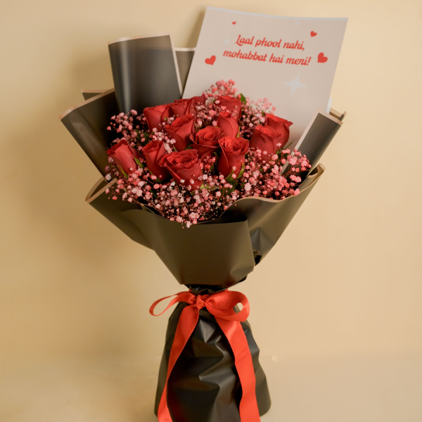 Crimson Rose With Teddy