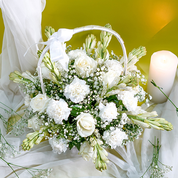 White Rose & Tuberose Basket