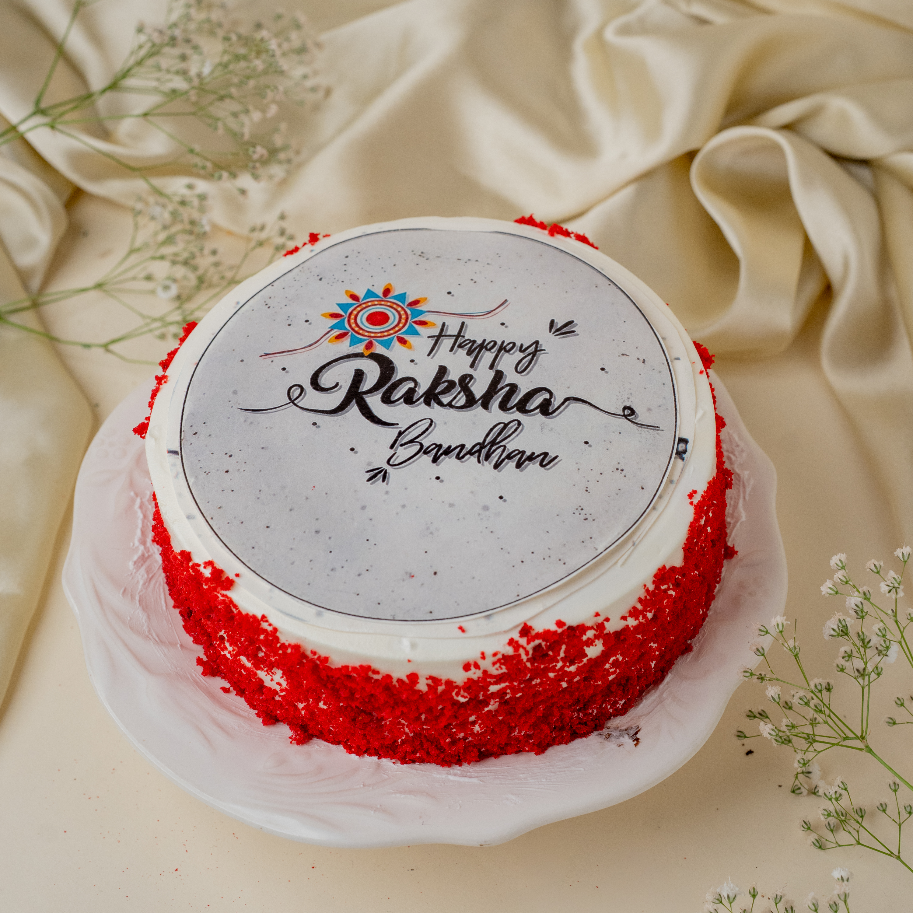 Ganesh rakhi with cake