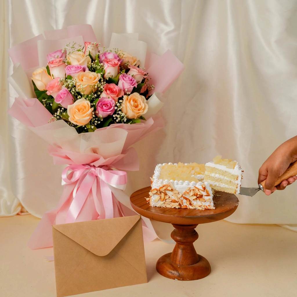 Pastel Rose & Pineapple Harmony
